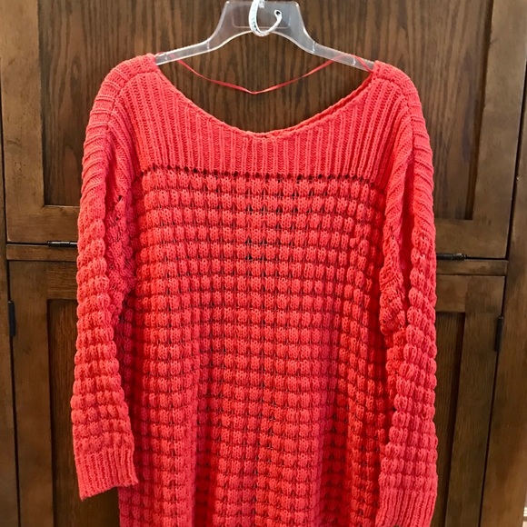 Apt. 9 Orange Knit Long Sweater - Picture 3 of 4